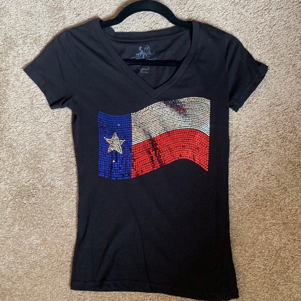 Flag sequin tshirt